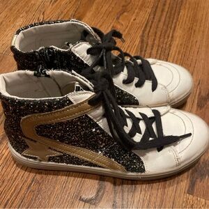 Shu shop high top girls glitter star sneakers sz 3
